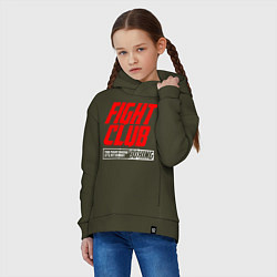 Толстовка оверсайз детская Fight club boxing, цвет: хаки — фото 2