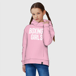 Толстовка оверсайз детская Boxing girls, цвет: светло-розовый — фото 2