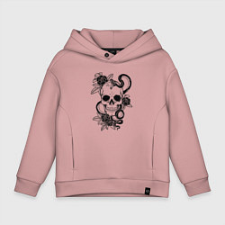 Детское худи оверсайз Калавера - мексиканский символ Дня мертвых