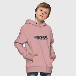 Толстовка оверсайз детская THE BOSS, цвет: пыльно-розовый — фото 2