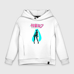 Толстовка оверсайз детская Вокалоид Хацуне Мику, цвет: белый