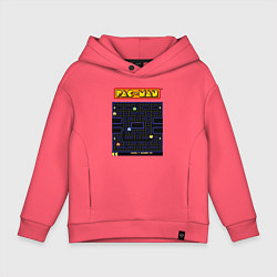 Толстовка оверсайз детская Pac-Man на ZX-Spectrum, цвет: коралловый