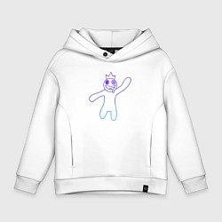 Толстовка оверсайз детская Роблокс: Синий неон, цвет: белый