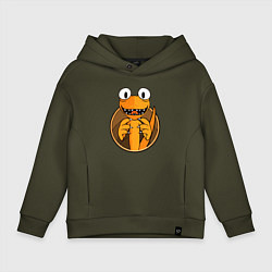 Толстовка оверсайз детская Радужные друзья: Оранжевый, цвет: хаки