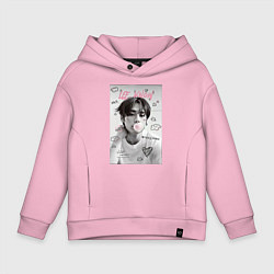 Толстовка оверсайз детская Lee Know Stray Kids, цвет: светло-розовый