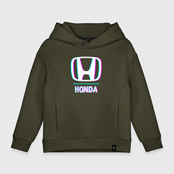 Детское худи оверсайз Значок Honda в стиле glitch