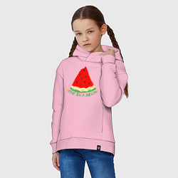 Толстовка оверсайз детская One in a melon, цвет: светло-розовый — фото 2