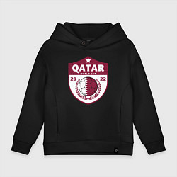 Толстовка оверсайз детская Qatar - World Cup, цвет: черный