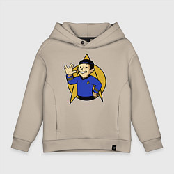 Толстовка оверсайз детская Spoke - vault boy, цвет: миндальный