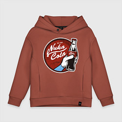 Толстовка оверсайз детская Nuka cola sticker, цвет: кирпичный