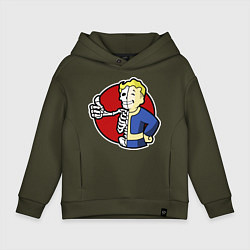 Детское худи оверсайз Vault boy - skeleton