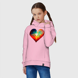 Толстовка оверсайз детская My Heart, цвет: светло-розовый — фото 2