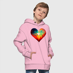 Толстовка оверсайз детская My Heart, цвет: светло-розовый — фото 2