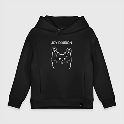 Детское худи оверсайз Joy Division рок кот