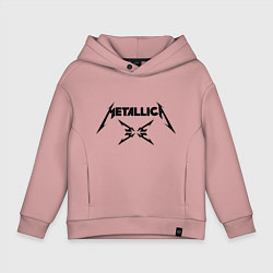 Толстовка оверсайз детская Metallica, цвет: пыльно-розовый