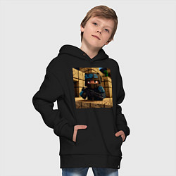 Толстовка оверсайз детская Counter Strike в стиле Minecraft, цвет: черный — фото 2