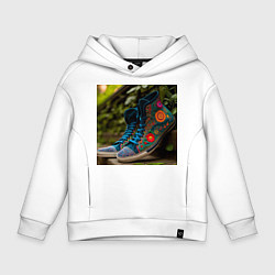 Толстовка оверсайз детская Удобная обувь, цвет: белый