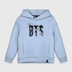 Толстовка оверсайз детская BTS logo, цвет: мягкое небо