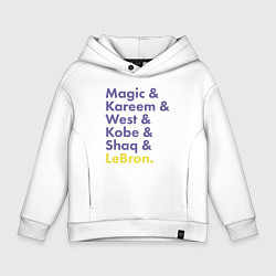 Толстовка оверсайз детская Lakers players, цвет: белый