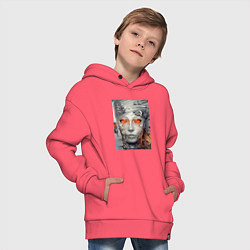 Толстовка оверсайз детская Girl N II, цвет: коралловый — фото 2
