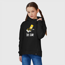 Толстовка оверсайз детская The Cure Барт Симпсон рокер, цвет: черный — фото 2