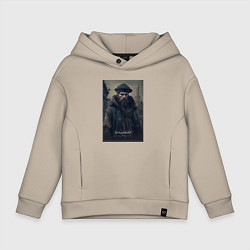 Толстовка оверсайз детская Владимир - персонаж, цвет: миндальный