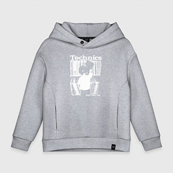 Толстовка оверсайз детская Tichnics music, цвет: меланж