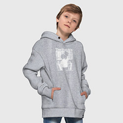 Толстовка оверсайз детская Tichnics music, цвет: меланж — фото 2