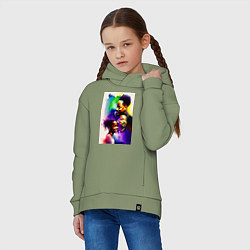 Толстовка оверсайз детская Уилл Смит, цвет: авокадо — фото 2