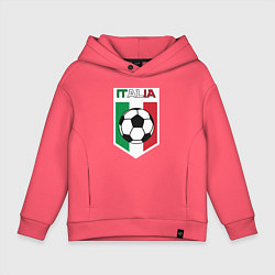 Толстовка оверсайз детская Футбол Италии, цвет: коралловый