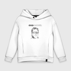 Толстовка оверсайз детская Godfather black, цвет: белый
