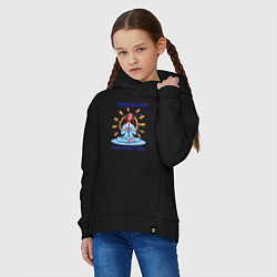 Толстовка оверсайз детская Лето любит тебя, цвет: черный — фото 2