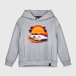 Толстовка оверсайз детская Ретро Феррари, цвет: меланж