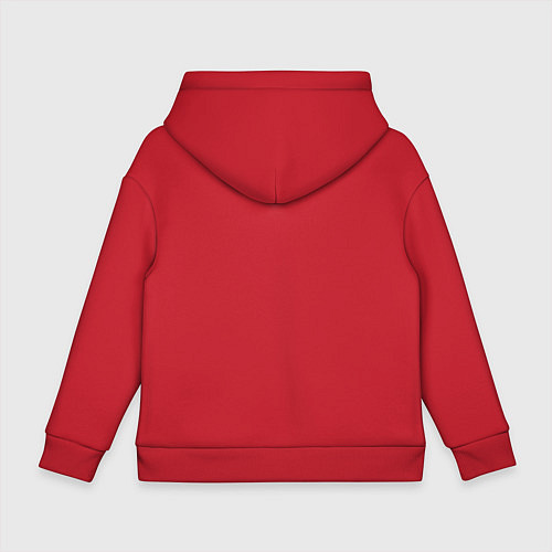 Детское худи оверсайз Black pink in your area - минимализм / Красный – фото 2