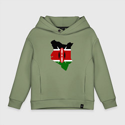 Толстовка оверсайз детская Кения, цвет: авокадо