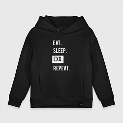 Детское худи оверсайз Eat Sleep EXO Repeat