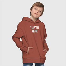 Толстовка оверсайз детская Japan - Tokyo, цвет: кирпичный — фото 2