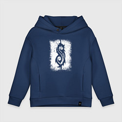 Толстовка оверсайз детская Slipknot logo, цвет: тёмно-синий