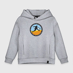Толстовка оверсайз детская Пляжный футбольный клуб, цвет: меланж