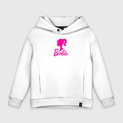 Детское худи оверсайз Розовый логотип Барби