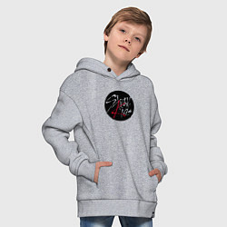 Толстовка оверсайз детская Stray Kids logo, цвет: меланж — фото 2