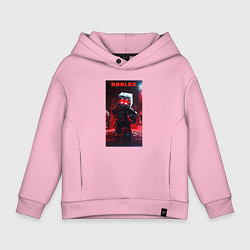 Толстовка оверсайз детская Roblox red style, цвет: светло-розовый
