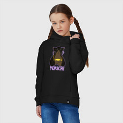 Толстовка оверсайз детская Кот мастер на все лапки - домохозяин, цвет: черный — фото 2