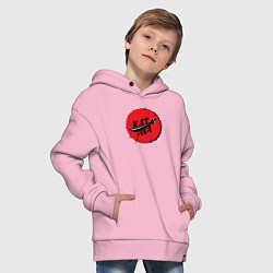 Толстовка оверсайз детская Катана разрубленная, цвет: светло-розовый — фото 2