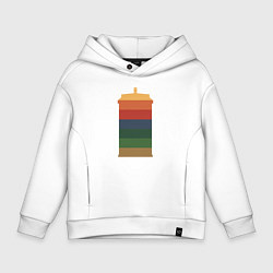 Толстовка оверсайз детская Color tardis, цвет: белый