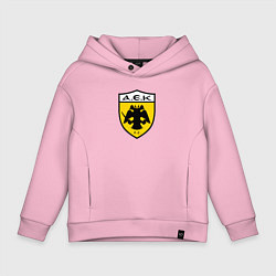 Толстовка оверсайз детская Футбольный клуб AEK, цвет: светло-розовый