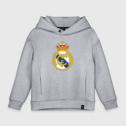 Толстовка оверсайз детская Real madrid fc sport, цвет: меланж