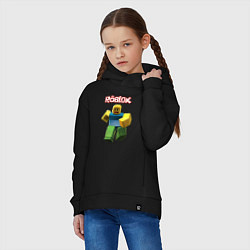 Толстовка оверсайз детская Roblox бегущий персонаж, цвет: черный — фото 2