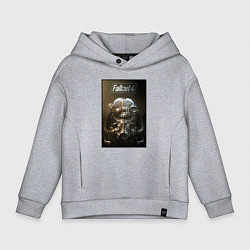 Толстовка оверсайз детская Fallout armour poster, цвет: меланж