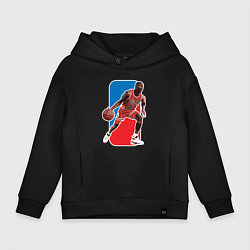Толстовка оверсайз детская Jordan play, цвет: черный